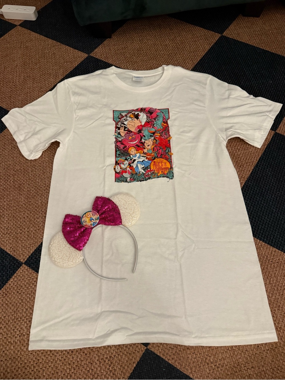 NEW Alice In Wonderland Tee with Minnie Ears